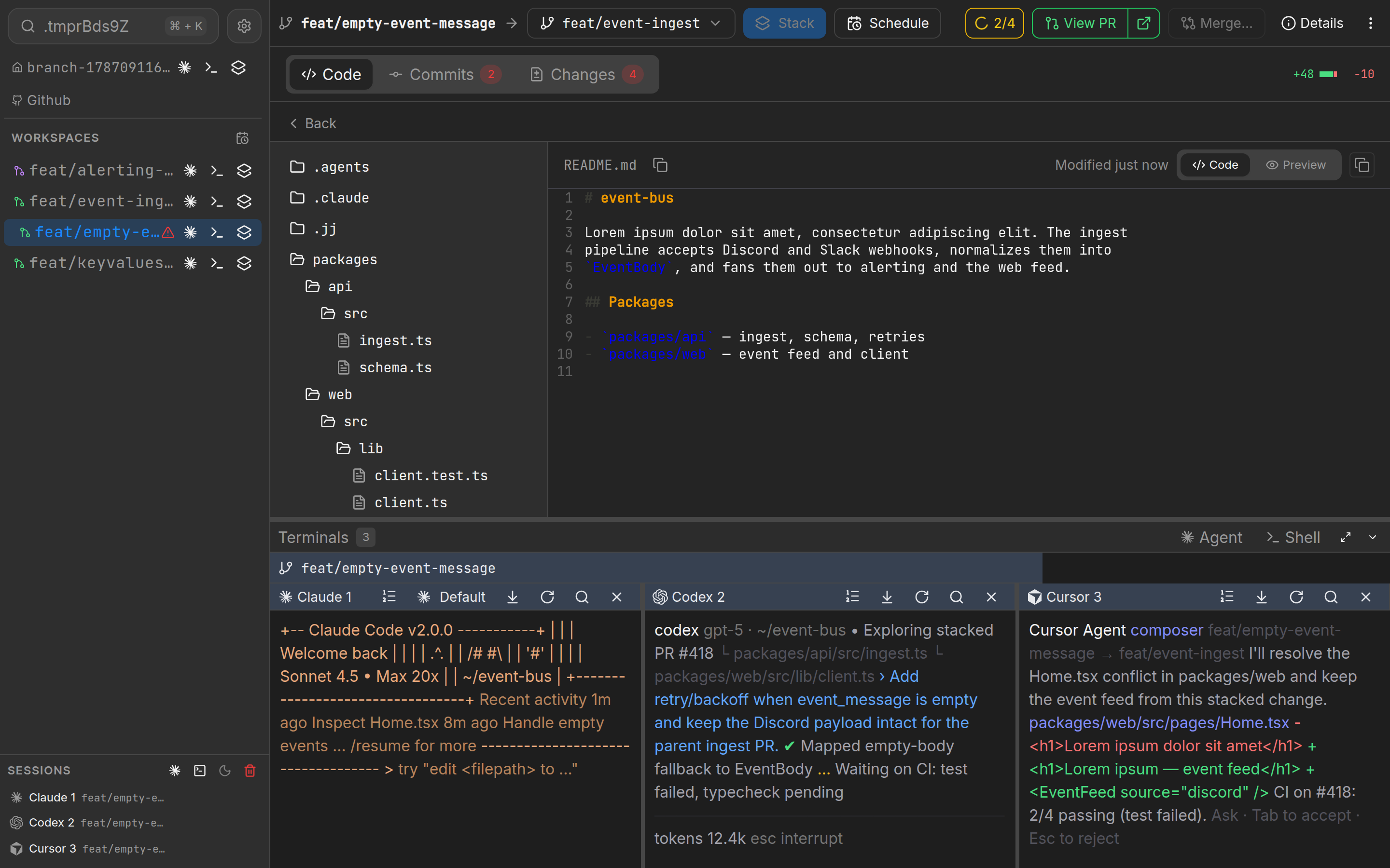 Resolve commit conflicts inplace dialog